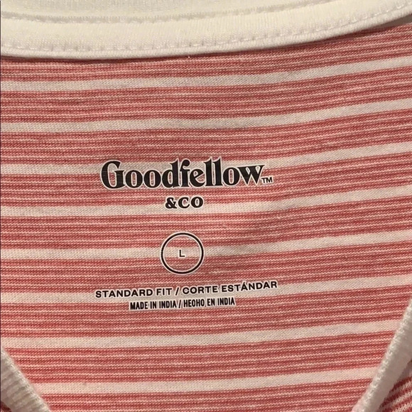 Goodfellow & Co Cotton T-Shirt Striped Short Sleeve Men’s Large NWT - Picture 3 of 6
